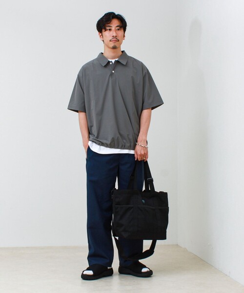 MIS（エムアイエス）の「【MIS/エムアイエス】メッシュポケットトートバッグ（トートバッグ・メンズ・オリーブ/ブラック・FREE）」の10枚目の写真