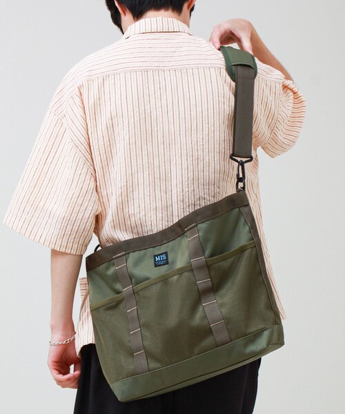 MIS（エムアイエス）の「【MIS/エムアイエス】メッシュポケットトートバッグ（トートバッグ・メンズ・オリーブ/ブラック・FREE）」の17枚目の写真