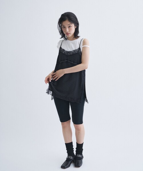 CODE A(コードエー)の「dot lingerie lace cami(タンクトップ・レディース・ホワイト系8/ブルー系その他7/ブラック系5・00)」の7枚目の写真