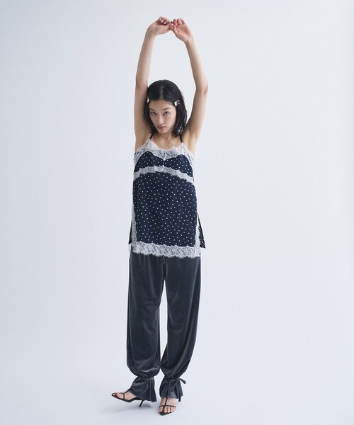 CODE A(コードエー)の「dot lingerie lace cami(タンクトップ・レディース・ホワイト系8/ブルー系その他7/ブラック系5・00)」の15枚目の写真