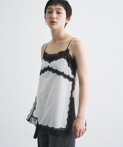 CODE A(コードエー)の「dot lingerie lace cami(タンクトップ・レディース・ホワイト系8/ブルー系その他7/ブラック系5・00)」の18枚目の写真