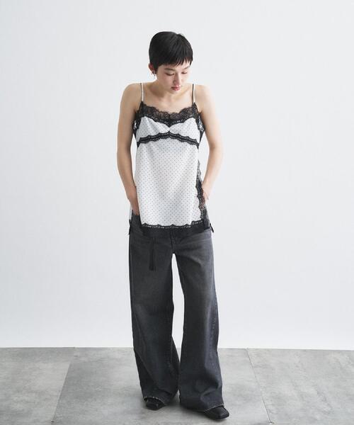 CODE A(コードエー)の「dot lingerie lace cami(タンクトップ・レディース・ホワイト系8/ブルー系その他7/ブラック系5・00)」の20枚目の写真