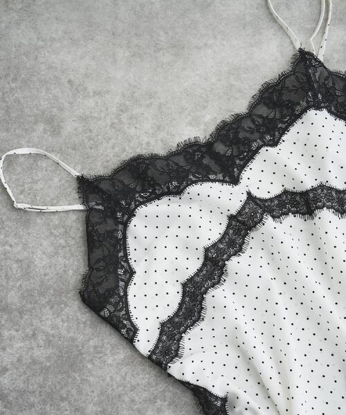 CODE A(コードエー)の「dot lingerie lace cami(タンクトップ・レディース・ホワイト系8/ブルー系その他7/ブラック系5・00)」の22枚目の写真