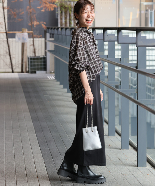 JOURNAL STANDARD relume(ジャーナルスタンダード レリューム)の「《追加 / 新色》コットンローンチェックオーバーサイズ(シャツ/ブラウス・レディース・ブラック/ベージュ/ブラウン/グリーン/ブラック系その他・FREE)」の14枚目の写真