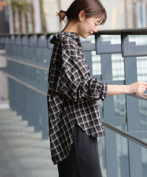 JOURNAL STANDARD relume(ジャーナルスタンダード レリューム)の「《追加 / 新色》コットンローンチェックオーバーサイズ(シャツ/ブラウス・レディース・ブラック/ベージュ/ブラウン/グリーン/ブラック系その他・FREE)」の20枚目の写真