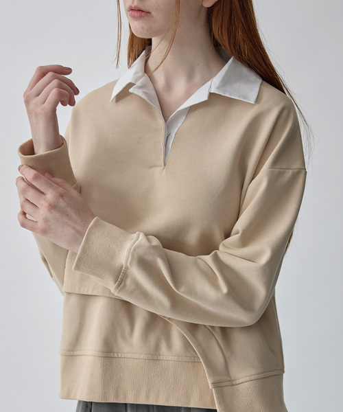 ATS(エーティーエス)の「ラグビーシャツプルオーバー(Tシャツ/カットソー・レディース・ベージュ・L/M)」の21枚目の写真