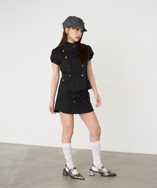 RAY CASSIN(レイカズン)の「【セットアップ対応】ナポレオンパフスリーブシャツ / ブラウス(シャツ/ブラウス・レディース・ベージュ/ブラック/カーキ・FREE)」の21枚目の写真