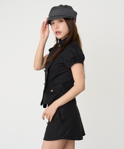 RAY CASSIN(レイカズン)の「【セットアップ対応】ナポレオンパフスリーブシャツ / ブラウス(シャツ/ブラウス・レディース・ベージュ/ブラック/カーキ・FREE)」の17枚目の写真