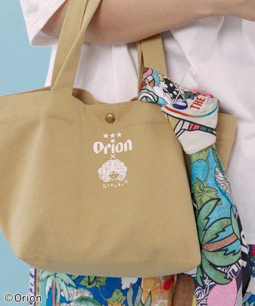 ScoLar(スカラー)の「462014:orion×ScoLar スカーフ柄バッグ(トートバッグ・レディース・ブルー/パープル/ベージュ・FREE)」の7枚目の写真