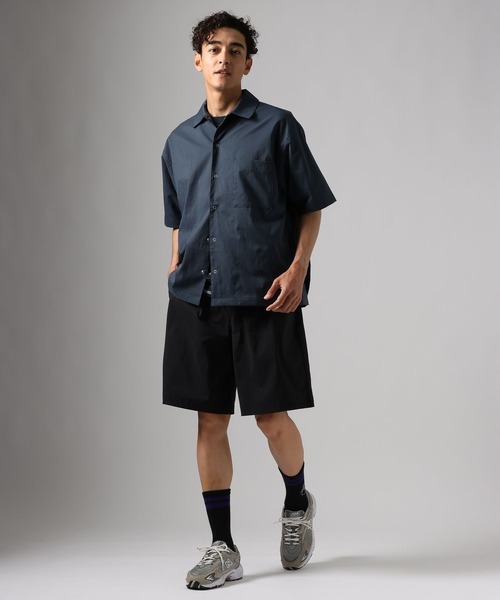BAYFLOW（ベイフロー）の「【UVカット・接触冷感・吸水速乾・軽量】FLOW AIRシャツ[セットアップ可]（シャツ/ブラウス・メンズ・ネイビー/ベージュ・LARGE/MEDIUM）」の11枚目の写真