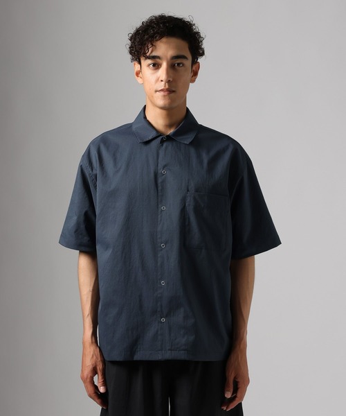 BAYFLOW（ベイフロー）の「【UVカット・接触冷感・吸水速乾・軽量】FLOW AIRシャツ[セットアップ可]（シャツ/ブラウス・メンズ・ネイビー/ベージュ・LARGE/MEDIUM）」の13枚目の写真