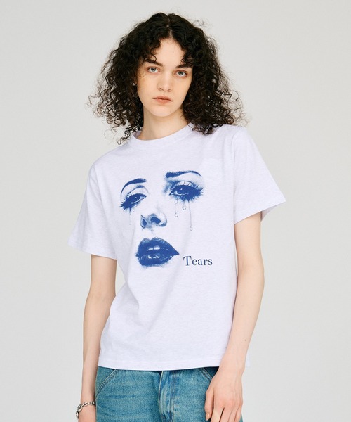 PRANK PROJECT(プランクプロジェクト)の「TEARS Tシャツ / TEARS T-shirt(Tシャツ/カットソー・レディース・ホワイト/グレー・38/36)」の1枚目の写真