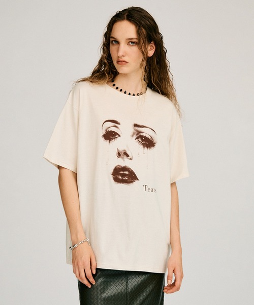 PRANK PROJECT(プランクプロジェクト)の「TEARS Tシャツ / TEARS T-shirt(Tシャツ/カットソー・レディース・ホワイト/グレー・38/36)」の2枚目の写真