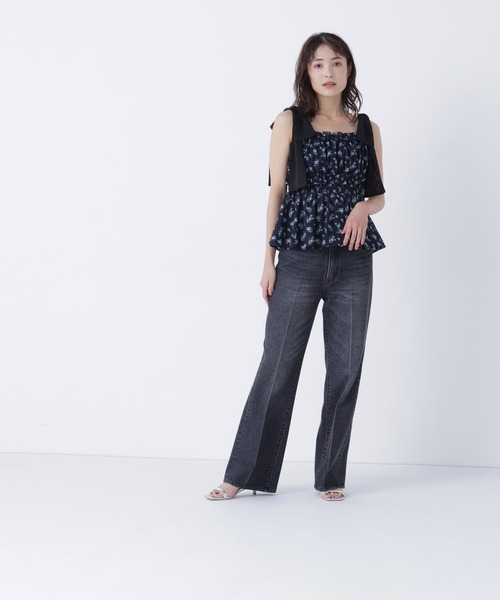 NATURAL BEAUTY BASIC(ナチュラルビューティーベーシック)の「セミフレアデニムパンツ(その他パンツ・レディース・ブラック/ブルー・X-SMALL/SMALL/MEDIUM)」の12枚目の写真