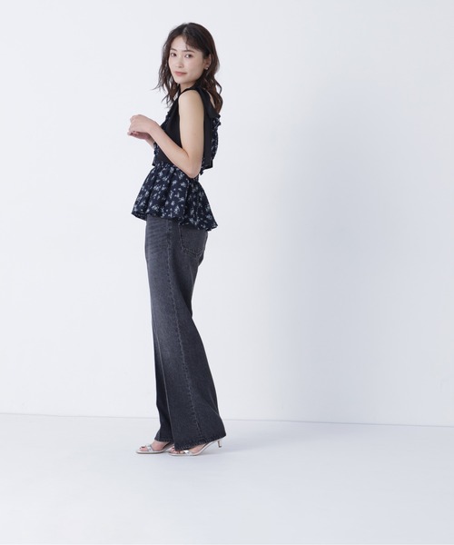 NATURAL BEAUTY BASIC(ナチュラルビューティーベーシック)の「セミフレアデニムパンツ(その他パンツ・レディース・ブラック/ブルー・X-SMALL/SMALL/MEDIUM)」の14枚目の写真