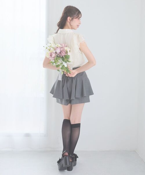 MAJESTIC LEGON(マジェスティックレゴン)の「襟付きエアリーフリルノースリブラウス(シャツ/ブラウス・レディース・アイボリー/ピンク/ホワイト系その他2/グレー系その他・MEDIUM)」の22枚目の写真