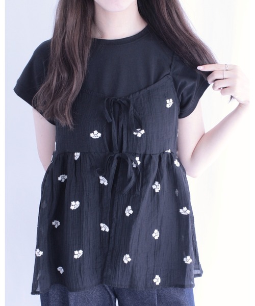 amini(アミニ)の「シアーワッシャーアソート刺繍ビスチェ(Tシャツ/カットソー・レディース・ブラック系その他/ブラウン系その他/ホワイト系その他/ブラウン系その他2/ブラック系その他2/ホワイト系その他2・MEDIUM)」の3枚目の写真