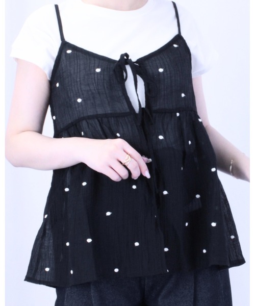 amini(アミニ)の「シアーワッシャーアソート刺繍ビスチェ(Tシャツ/カットソー・レディース・ブラック系その他/ブラウン系その他/ホワイト系その他/ブラウン系その他2/ブラック系その他2/ホワイト系その他2・MEDIUM)」の4枚目の写真