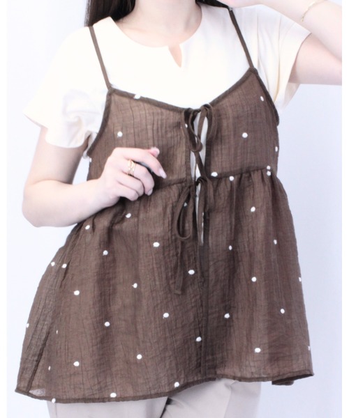 amini(アミニ)の「シアーワッシャーアソート刺繍ビスチェ(Tシャツ/カットソー・レディース・ブラック系その他/ブラウン系その他/ホワイト系その他/ブラウン系その他2/ブラック系その他2/ホワイト系その他2・MEDIUM)」の6枚目の写真