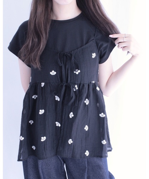 amini(アミニ)の「シアーワッシャーアソート刺繍ビスチェ(Tシャツ/カットソー・レディース・ブラック系その他/ブラウン系その他/ホワイト系その他/ブラウン系その他2/ブラック系その他2/ホワイト系その他2・MEDIUM)」の12枚目の写真
