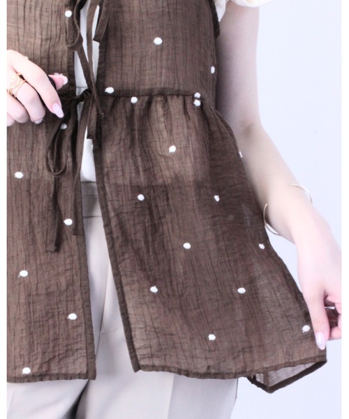 amini(アミニ)の「シアーワッシャーアソート刺繍ビスチェ(Tシャツ/カットソー・レディース・ブラック系その他/ブラウン系その他/ホワイト系その他/ブラウン系その他2/ブラック系その他2/ホワイト系その他2・MEDIUM)」の22枚目の写真