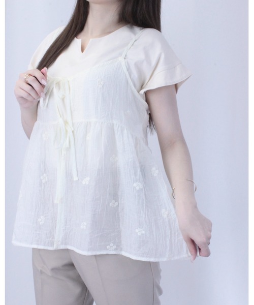 amini(アミニ)の「シアーワッシャーアソート刺繍ビスチェ(Tシャツ/カットソー・レディース・ブラック系その他/ブラウン系その他/ホワイト系その他/ブラウン系その他2/ブラック系その他2/ホワイト系その他2・MEDIUM)」の16枚目の写真