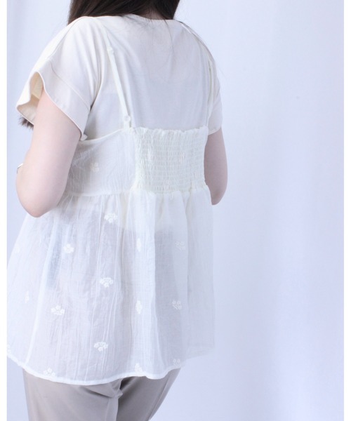 amini(アミニ)の「シアーワッシャーアソート刺繍ビスチェ(Tシャツ/カットソー・レディース・ブラック系その他/ブラウン系その他/ホワイト系その他/ブラウン系その他2/ブラック系その他2/ホワイト系その他2・MEDIUM)」の8枚目の写真