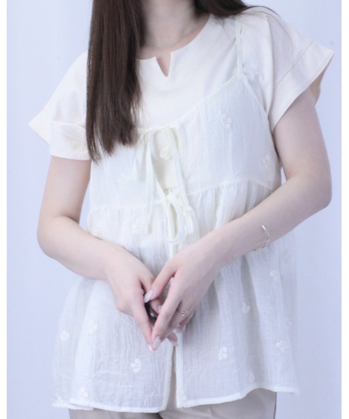 amini(アミニ)の「シアーワッシャーアソート刺繍ビスチェ(Tシャツ/カットソー・レディース・ブラック系その他/ブラウン系その他/ホワイト系その他/ブラウン系その他2/ブラック系その他2/ホワイト系その他2・MEDIUM)」の13枚目の写真