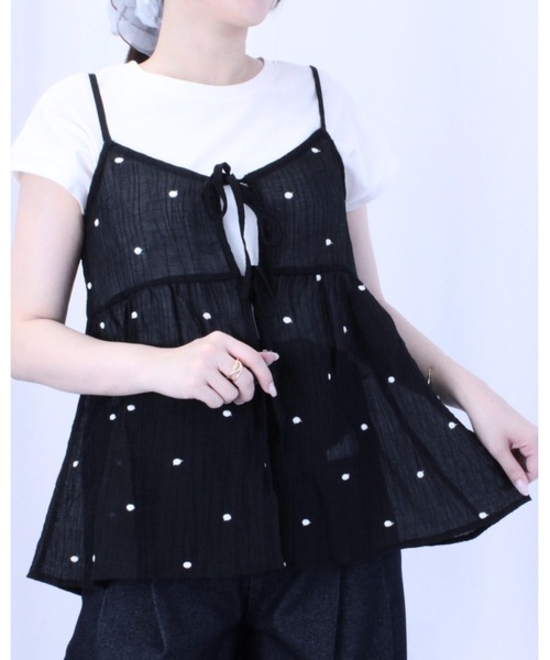 amini(アミニ)の「シアーワッシャーアソート刺繍ビスチェ(Tシャツ/カットソー・レディース・ブラック系その他/ブラウン系その他/ホワイト系その他/ブラウン系その他2/ブラック系その他2/ホワイト系その他2・MEDIUM)」の17枚目の写真