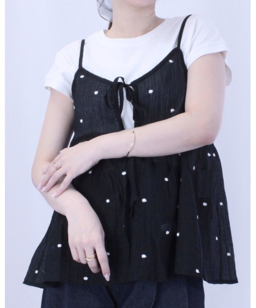 amini(アミニ)の「シアーワッシャーアソート刺繍ビスチェ(Tシャツ/カットソー・レディース・ブラック系その他/ブラウン系その他/ホワイト系その他/ブラウン系その他2/ブラック系その他2/ホワイト系その他2・MEDIUM)」の18枚目の写真