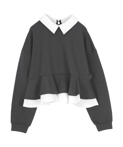 UR'S（ユアーズ）の「配色ボンディングブラウス（シャツ/ブラウス・レディース・ブラック/チャコール・L/M/S）」の13枚目の写真