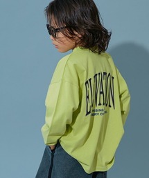 devirock（デビロック）の「綿100％ デビラボ BIGシルエット プリント袖リブ 長袖Tシャツ（Tシャツ/カットソー）」
