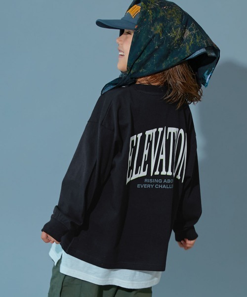 devirock(デビロック)の「綿100% デビラボ BIGシルエット プリント袖リブ 長袖Tシャツ(Tシャツ/カットソー・キッズ・ベージュ系その他/ピンク系その他/ブラック系その他3/ブラック系その他4/ブラック系その他6/グレー系その他2/ブルー系その他2/グレー系その他3/ベージュ系その他3/ベージュ系その他2/ブラック系その他5/ブラック系その他2/ブラウン系その他/ブラック系その他/ブルー系その他/グリーン系その他/グレー系その他・90cm/120cm/100cm/130cm/110cm/160cm/140cm/150cm)」の6枚目の写真