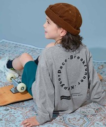 devirock（デビロック）の「綿100％ デビラボ BIGシルエット プリント袖リブ 長袖Tシャツ（Tシャツ/カットソー）」