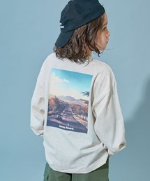 devirock（デビロック）の「綿100% デビラボ BIGシルエット プリント袖リブ 長袖Tシャツ（Tシャツ/カットソー）」