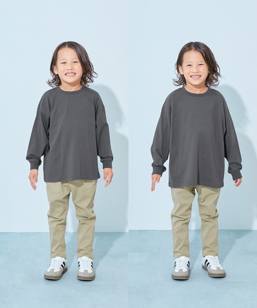 devirock(デビロック)の「綿100% デビラボ BIGシルエット プリント袖リブ 長袖Tシャツ(Tシャツ/カットソー・キッズ・ベージュ系その他/ピンク系その他/ブラック系その他3/ブラック系その他4/ブラック系その他6/グレー系その他2/ブルー系その他2/グレー系その他3/ベージュ系その他3/ベージュ系その他2/ブラック系その他5/ブラック系その他2/ブラウン系その他/ブラック系その他/ブルー系その他/グリーン系その他/グレー系その他・90cm/120cm/100cm/130cm/110cm/160cm/140cm/150cm)」の20枚目の写真
