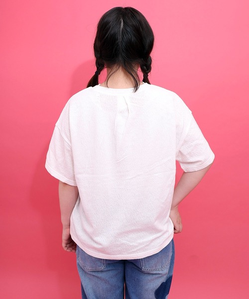 ScoLar（スカラー）の「162716：画家スカラーちゃん ネコ柄Tシャツ（Tシャツ/カットソー・レディース・ブラック/オフホワイト・M）」の6枚目の写真