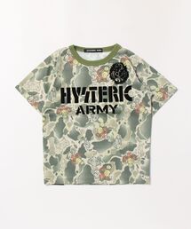 HYSTERIC MINI | 吸水速乾 DUCK HUNTER CAMO総柄 半袖Tシャツ(Tシャツ/カットソー)