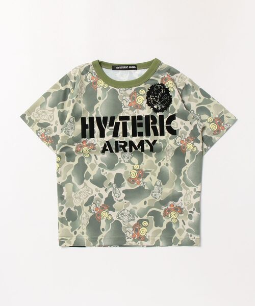 HYSTERIC MINI(ヒステリックミニ)の「吸水速乾 DUCK HUNTER CAMO総柄 半袖Tシャツ(Tシャツ/カットソー・キッズ・カモフラージュ・100)」の1枚目の写真