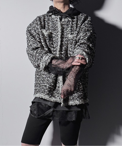 ARCHIVE STANCE(アーカイブスタンス)の「LACE HOODIE(パーカー・レディース・オフホワイト/ブラック・FREE)」の10枚目の写真