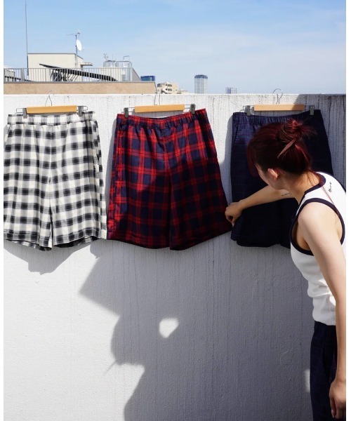 My sugar Babe（マイシュガーベイブ）の「relaxed check shorts（その他パンツ・メンズ・グレー/ピンク/グリーン・MEDIUM/LARGE）」の18枚目の写真