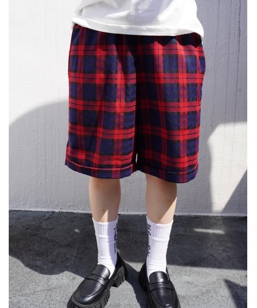 My sugar Babe（マイシュガーベイブ）の「relaxed check shorts（その他パンツ・メンズ・グレー/ピンク/グリーン・MEDIUM/LARGE）」の10枚目の写真