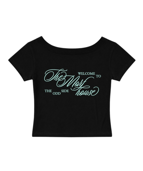 THEMORFHOUSE(ザモーフハウス)の「ザ・オッドサイドワンショルダー スリムフィット 半袖Tシャツ ブラック(Tシャツ/カットソー・レディース・その他・MEDIUM)」の1枚目の写真