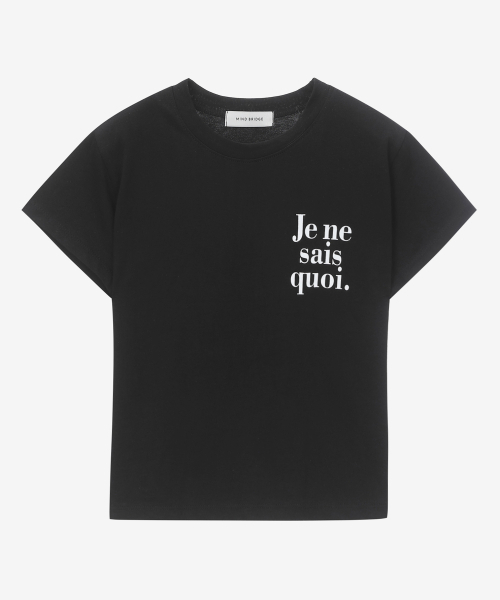 MIND BRIDGE WOMEN（マインドブリッジウーマン）の「[W]レタリングクロップTシャツ - 3カラー MYTS3290（Tシャツ/カットソー・レディース・ブラック/ライトベージュ・FREE）」の6枚目の写真