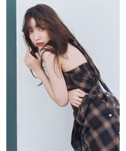LILY BROWN（リリーブラウン）の「オンブレーバイアスネルワンピース（ワンピース・レディース・ブラウン/ホワイト/グリーン・1/0）」の14枚目の写真