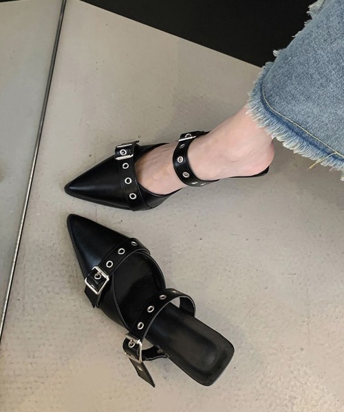 Miniministore（ミニミニストア）の「ポインテッドトゥミュールパンプスきれいめ（パンプス・レディース・シルバー/ホワイト/ブラック・22.5cm/23.0cm/24.0cm/24.5cm/23.5cm）」の9枚目の写真