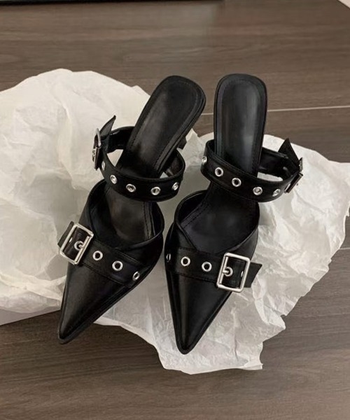 Miniministore（ミニミニストア）の「ポインテッドトゥミュールパンプスきれいめ（パンプス・レディース・シルバー/ホワイト/ブラック・22.5cm/23.0cm/24.0cm/24.5cm/23.5cm）」の12枚目の写真