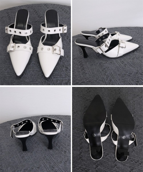 Miniministore（ミニミニストア）の「ポインテッドトゥミュールパンプスきれいめ（パンプス・レディース・シルバー/ホワイト/ブラック・22.5cm/23.0cm/24.0cm/24.5cm/23.5cm）」の5枚目の写真