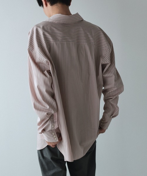 DONOBAN(ドノバン)の「【ELME】Offset Boyfriend Shirts / 2カラー(シャツ/ブラウス・レディース・ピンク/ブルー・M/S)」の3枚目の写真