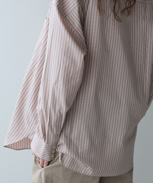 DONOBAN(ドノバン)の「【ELME】Offset Boyfriend Shirts / 2カラー(シャツ/ブラウス・レディース・ピンク/ブルー・M/S)」の7枚目の写真